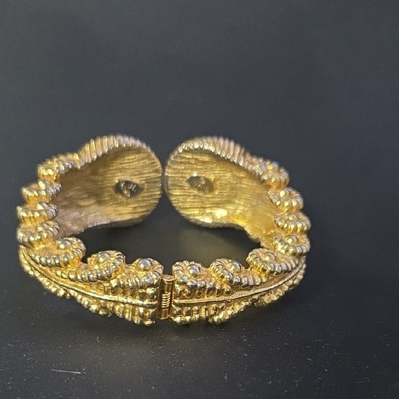 KJL KENNETH JAY LANE Gold-Tone Bracelet with Green Cabochon Accents - Picture 3 of 10